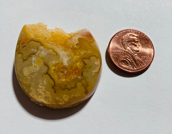 Natural Edge Drusy Agate Z 103