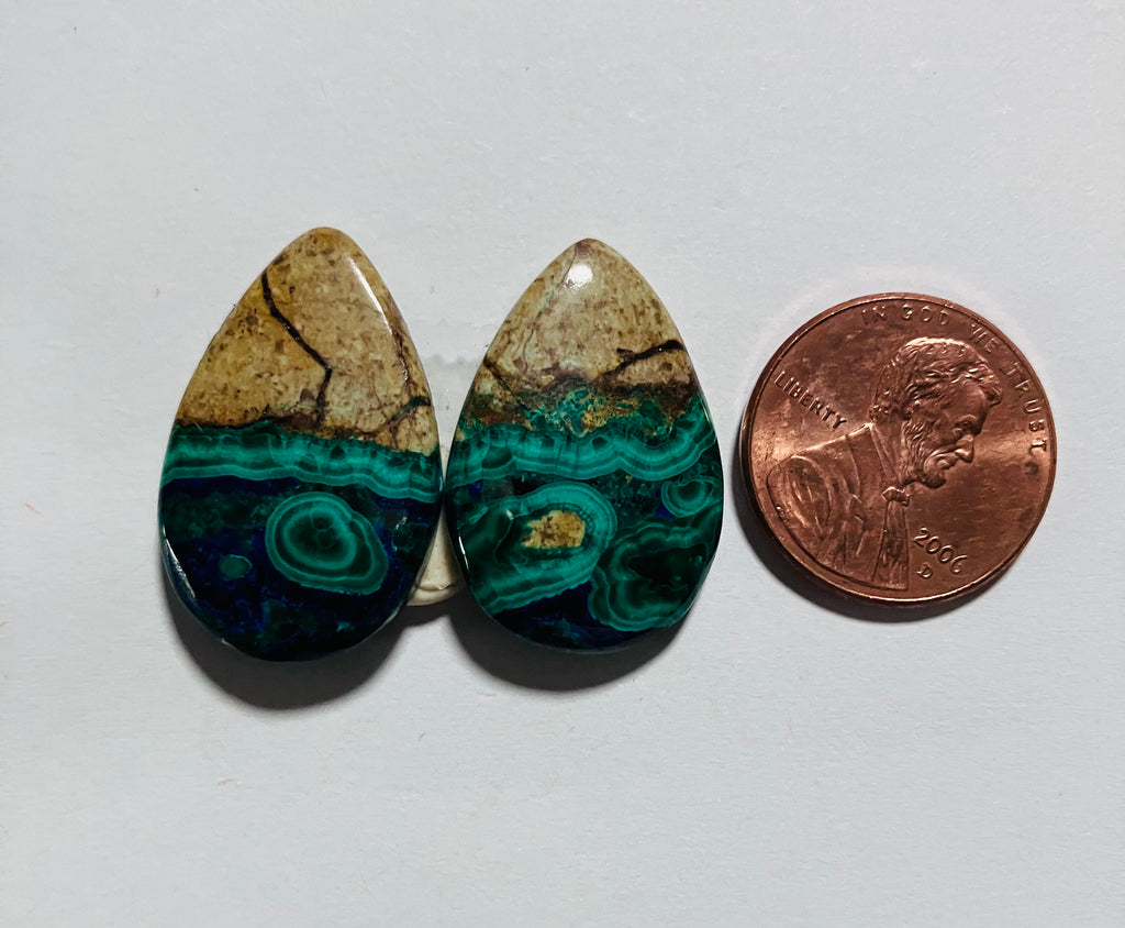 Azurite Malachite Pair V 838