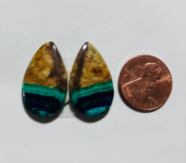 Azurite Malachite Pair V 840