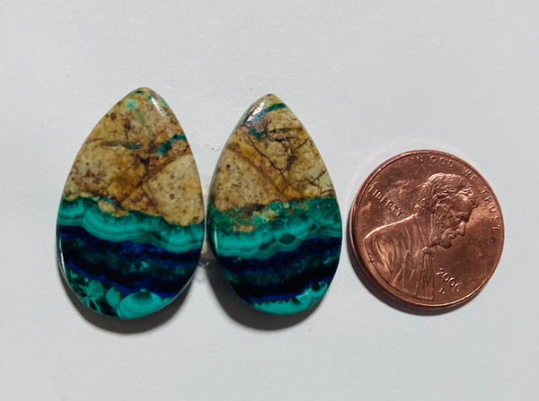 Azurite Malachite Pair V 845