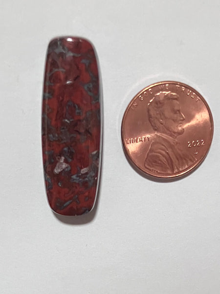 V 166 Red Dino Bone Pendant