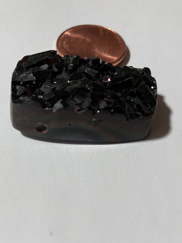 X 58 Black Drusy Titanium Slide/Bead
