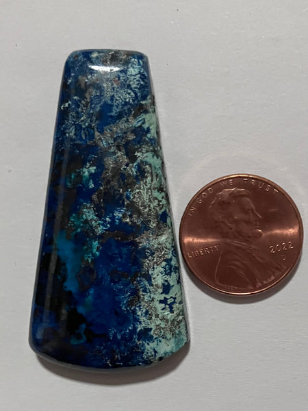 V 694 Chrysocolla / Psilomelane Pendant