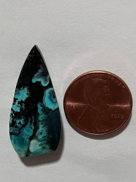 V 693 Chrysocolla/Psilomelane Pendant