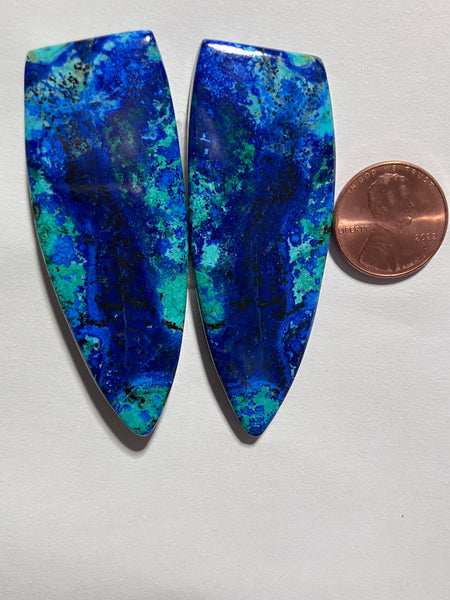 V 1048 Chrysocolla/Azurite Pair