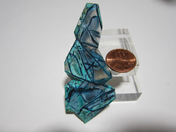 Blue Opal with Native Copper Pendant V 286